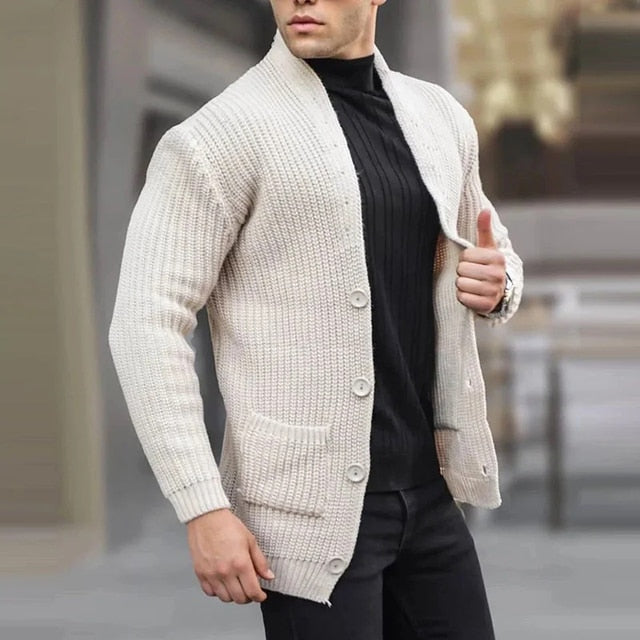 Julius | Warme, schmal geschnittene Strickjacke für Herren