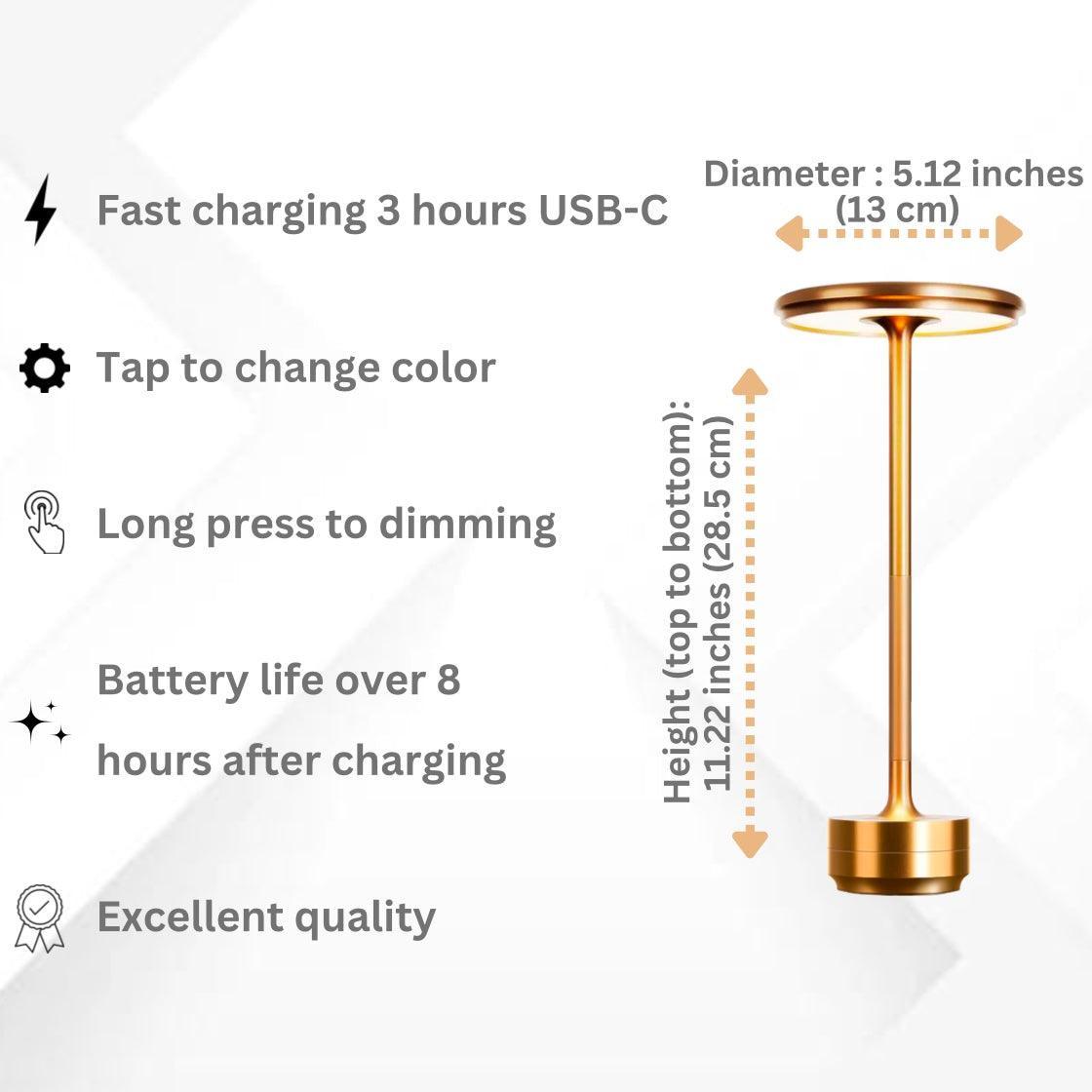 LumiHaven™ Kabellose Tischlampe – Ruhe und Eleganz für jeden Raum