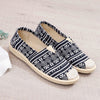 Eline | Flache Espadrilles mit kontrastierenden Streifen