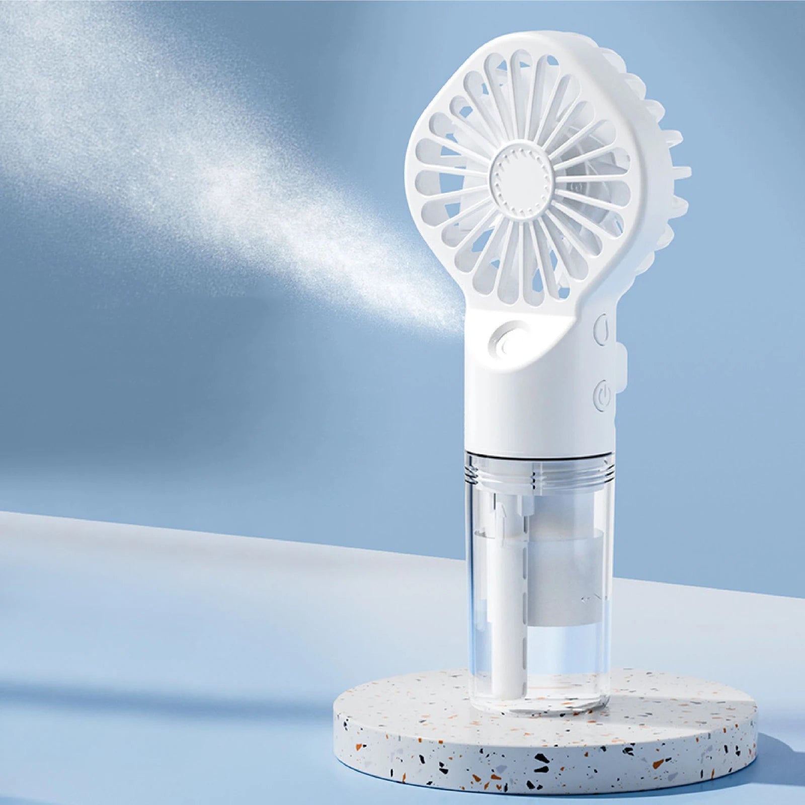 SprayFan™ - Der tragbare Mini-Ventilator mit Nano-Sprüher.