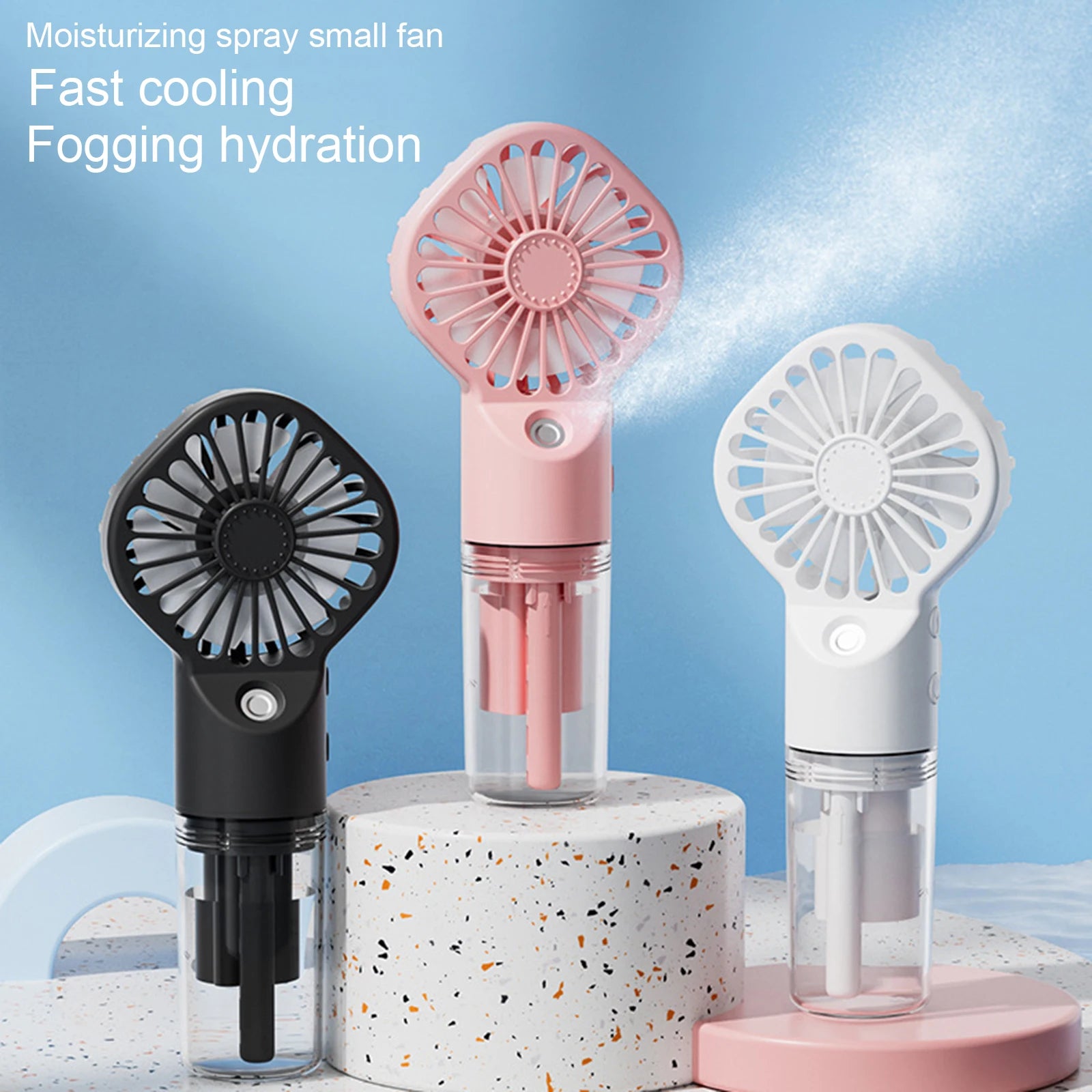 SprayFan™ - Der tragbare Mini-Ventilator mit Nano-Sprüher.