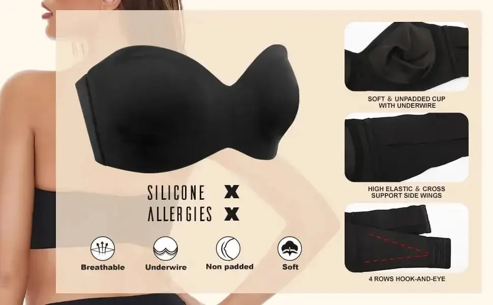 LiftEase™ - Der perfekte trägerlose BH für unsichtbaren Halt und Komfort.