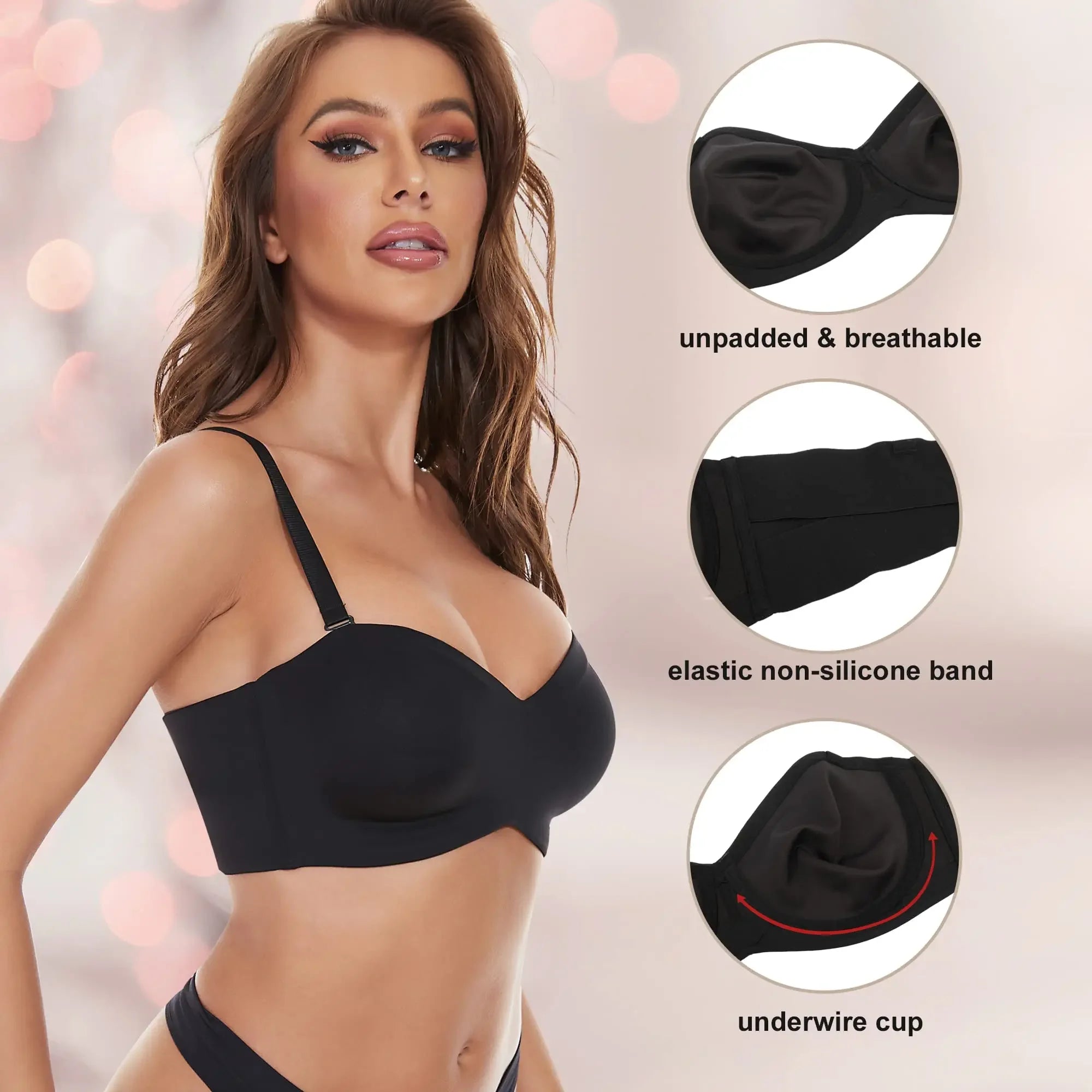 LiftEase™ - Der perfekte trägerlose BH für unsichtbaren Halt und Komfort.