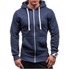 Lars | Winddichter Herren-Kapuzenpullover mit Reißverschluss und Kordeln aus Fleece