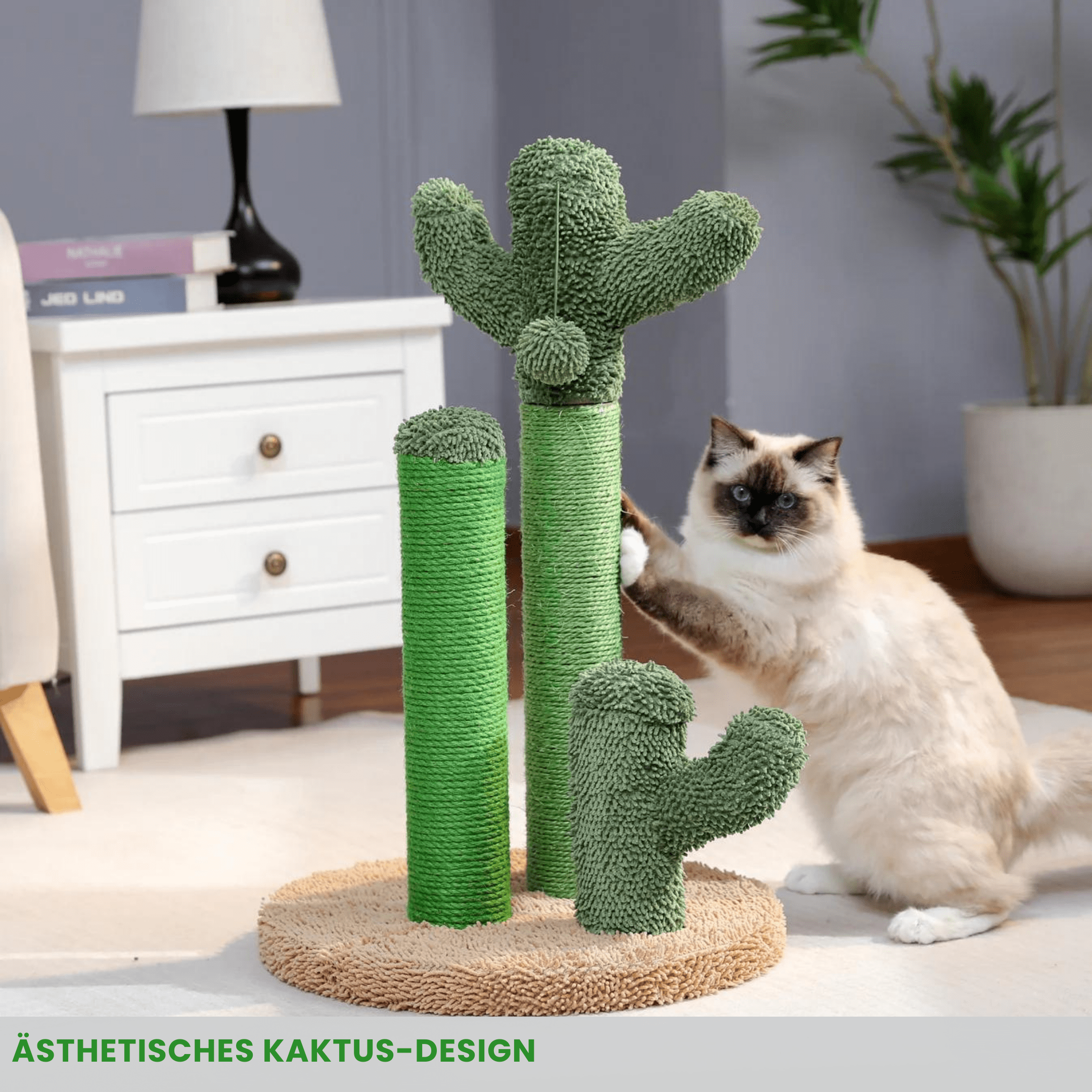 CactiScratch™ - Die elegante Kratzbaum-Alternative für anspruchsvolle Katzen.