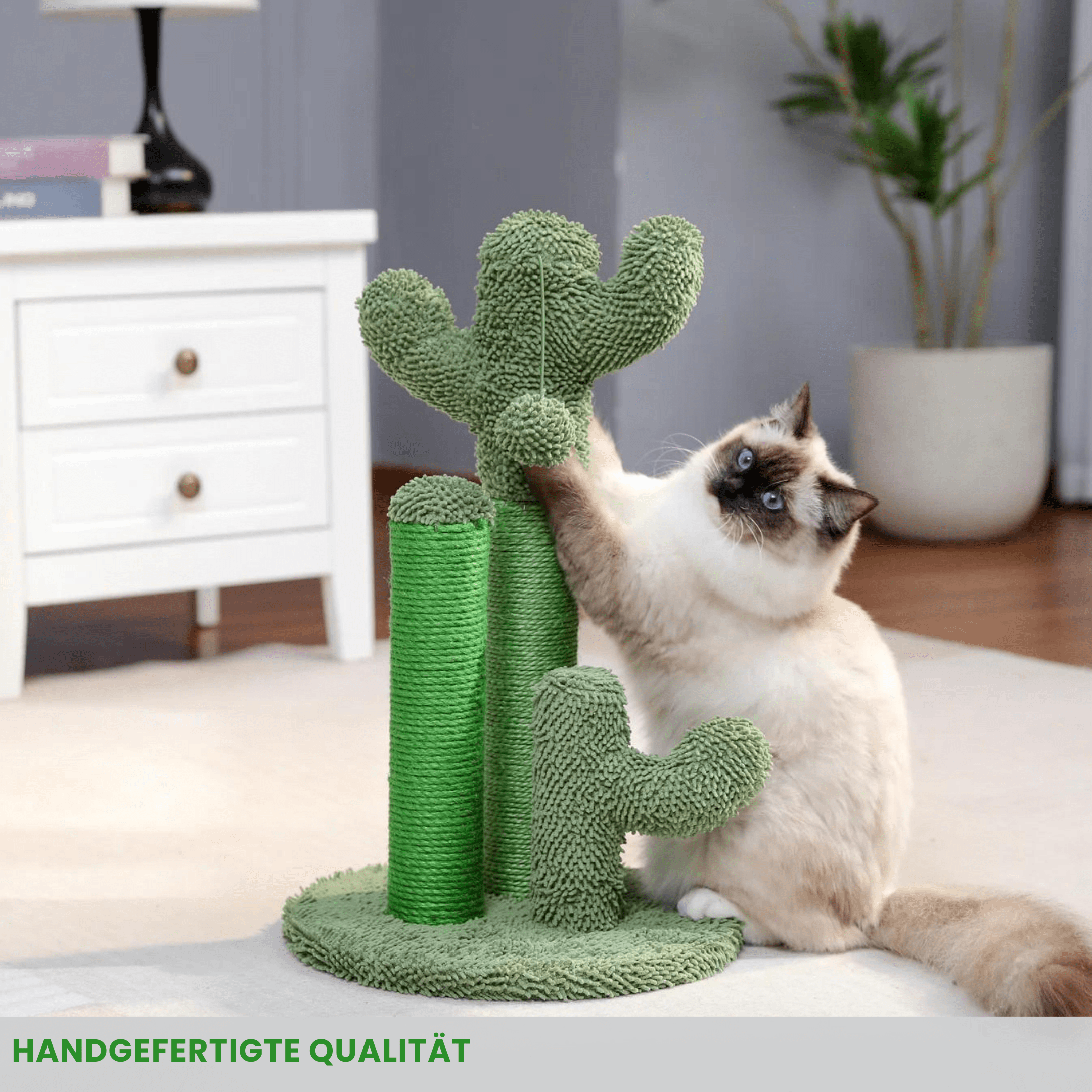 CactiScratch™ - Die elegante Kratzbaum-Alternative für anspruchsvolle Katzen.