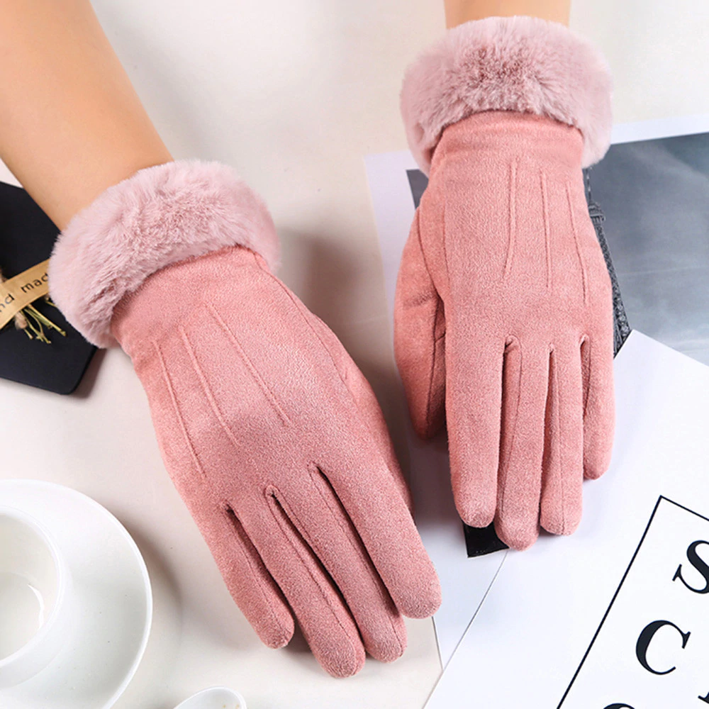 Nina | Stilvolle Samt-Leder-Handschuhe