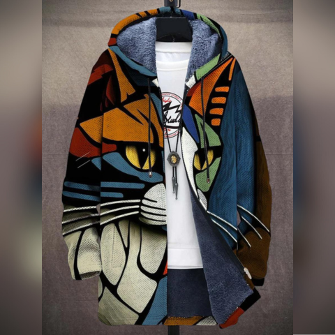 Ivaan | Herren-T-Shirt Im Katzen-Stil