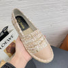 Marieke | Flache Espadrilles aus Segeltuch mit Lederaufnäher