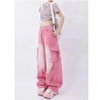 Neriah - Rosa gewaschene Jeans