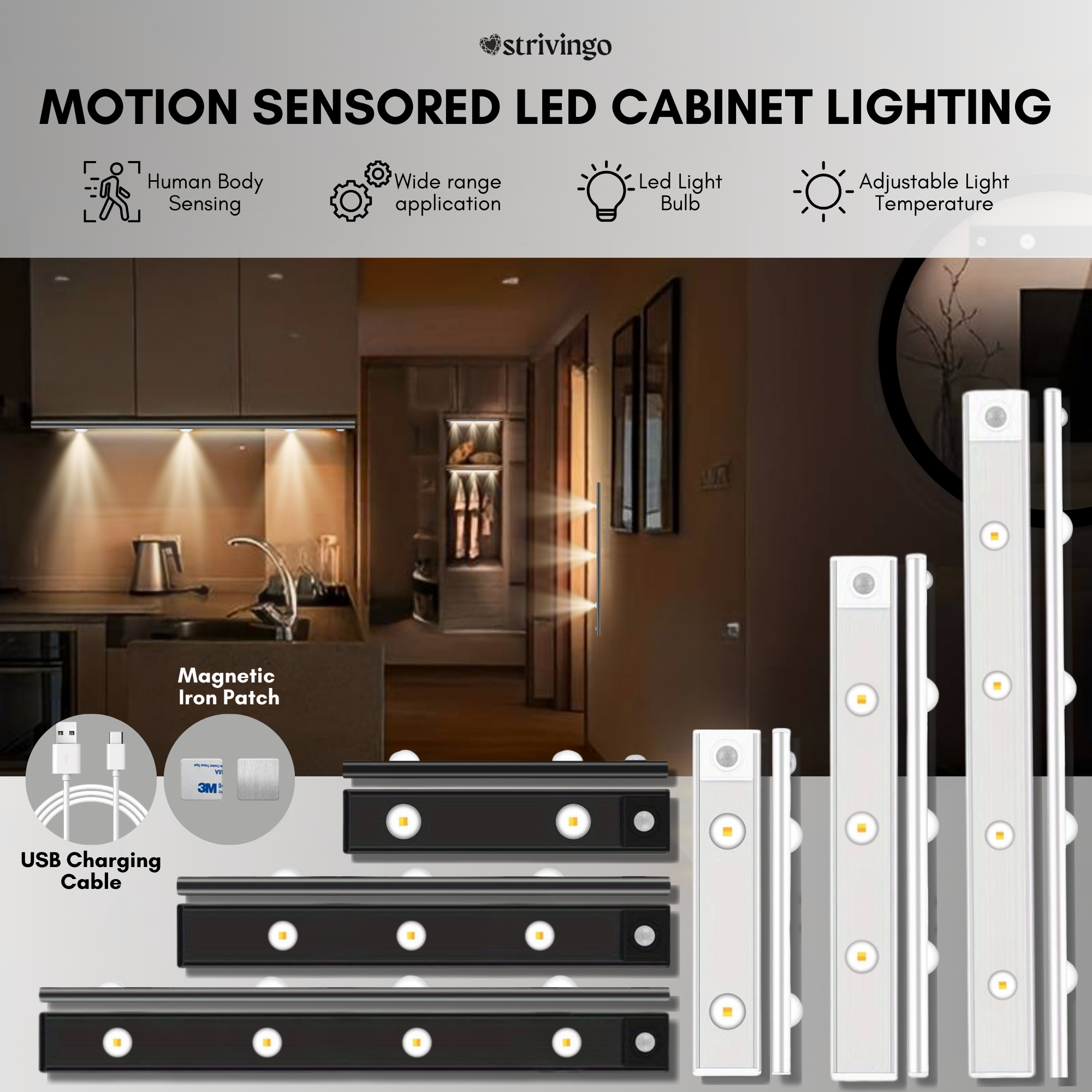 LED-Schrankbeleuchtungsleisten mit Bewegungsmelder