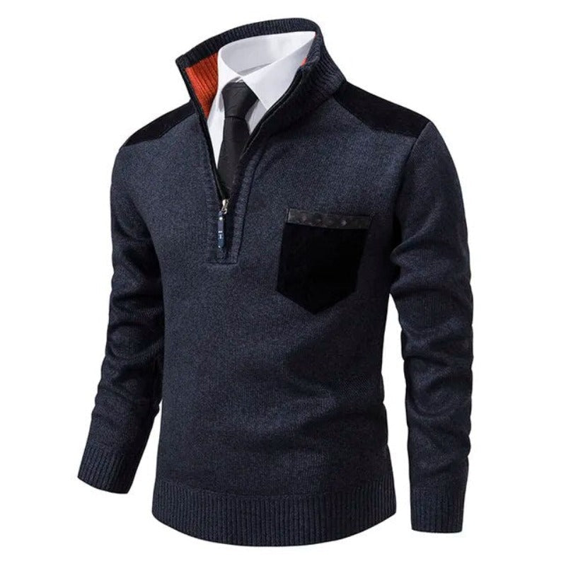 Tiesto | Kaschmirpullover mit Kragen und Brusttasche