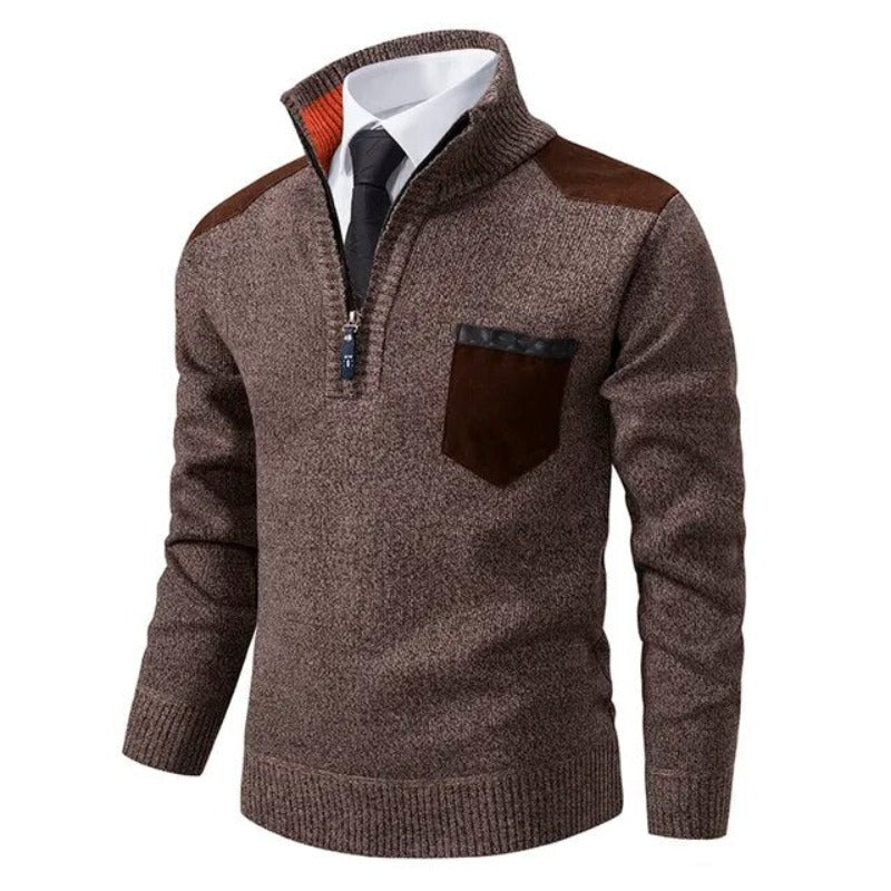 Tiesto | Kaschmirpullover mit Kragen und Brusttasche