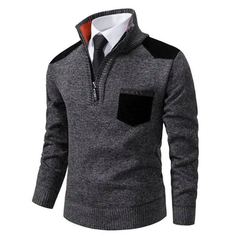 Tiesto | Kaschmirpullover mit Kragen und Brusttasche
