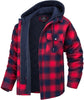Tommy Jas | Karierte Herren-Strickjacke mit Kapuze und warmem Futter