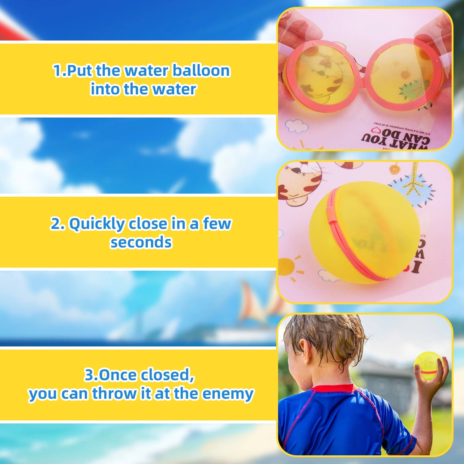 SplashBall™ - Wiederverwendbare Silikon-Wasserball mit Magnetverschluss für ultimativen Sommerspaß!