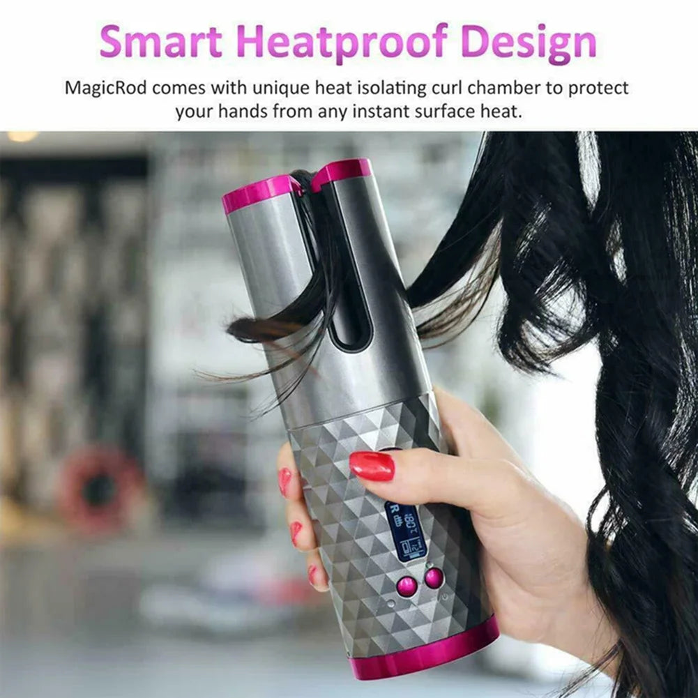 WaveStyler Pro™ – Kabelloser Automatischer Haar-Curler mit Keramikbeschichtung und LCD-Display