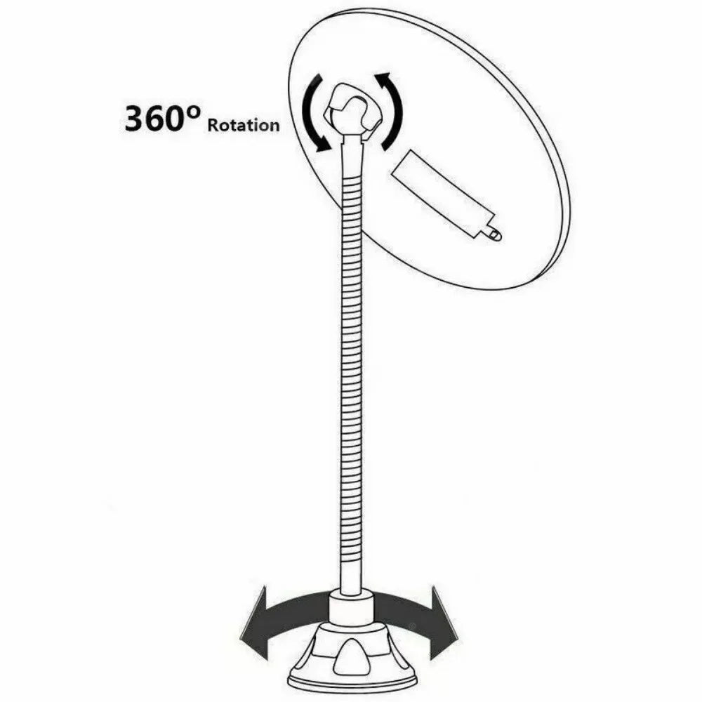 GlamMirror™ - Der flexible Schminkspiegel mit LED-Beleuchtung und 10-facher Vergrößerung.