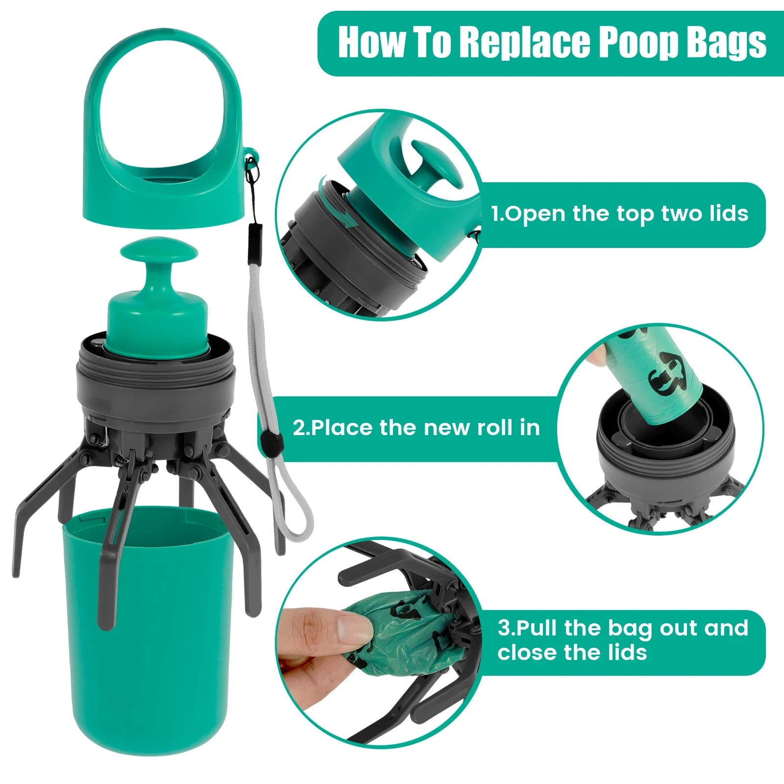 ScoopMaster™ - Die tragbare Lösung für hygienische Hundespaziergänge.