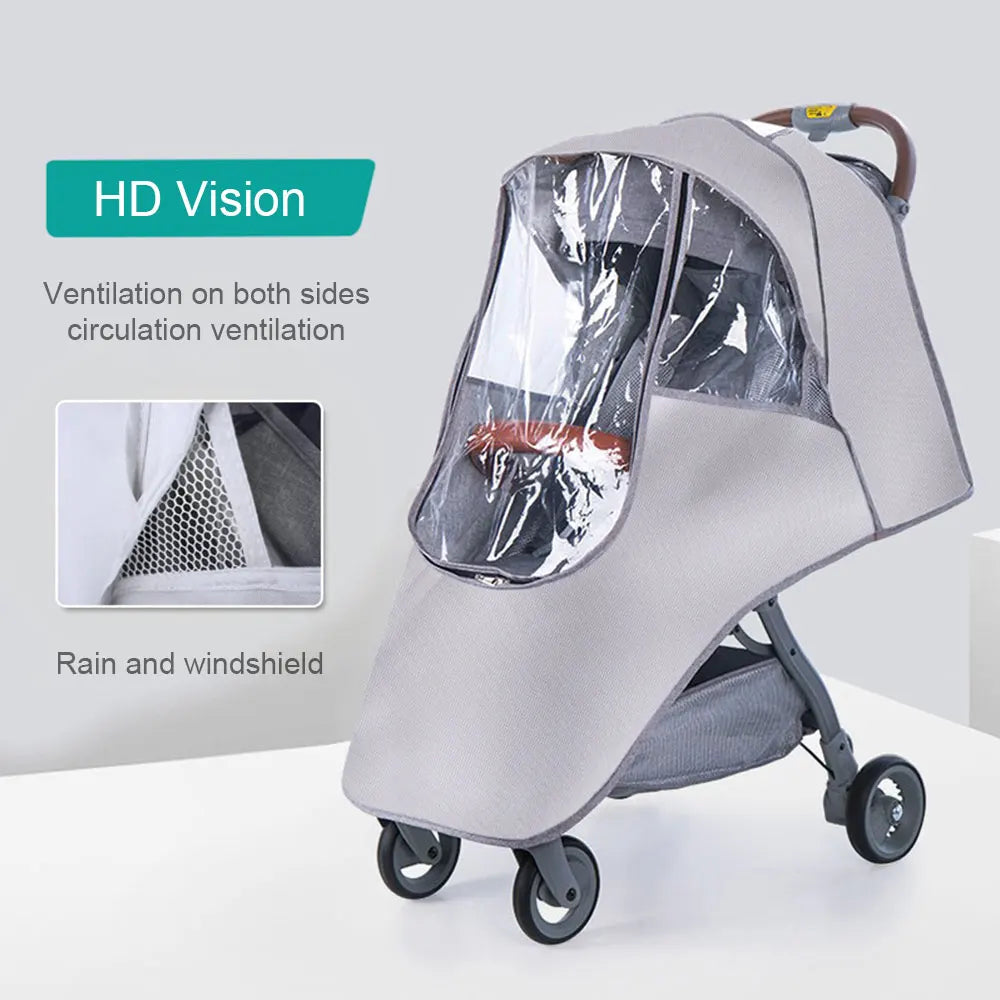 WeatherShield™ - Der universelle, atmungsaktive Regenschutz für Kinderwagen.