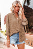 Eva | Braun gemusterte Bluse