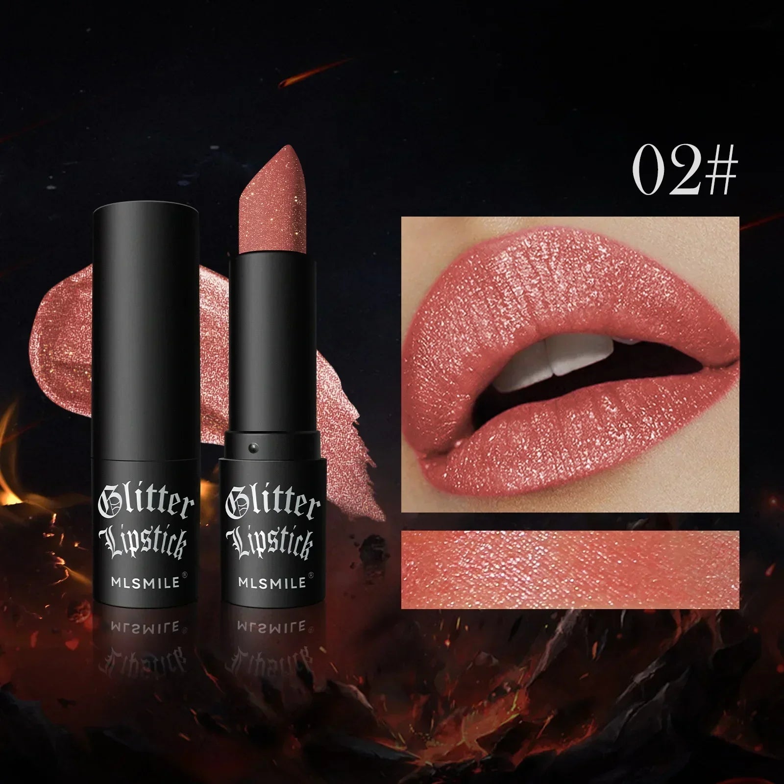 GlamSparkle™ – Diamant-Glitzer-Lippenstift mit langanhaltendem, wasserdichtem Perlglanz