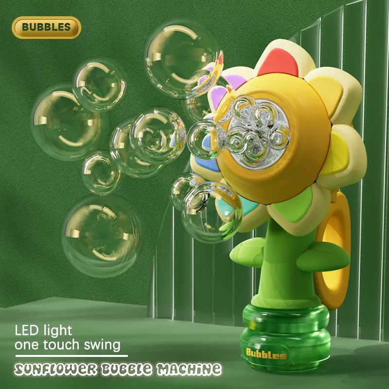 SunBubble™ - Der tanzende Sonnenblumen-Bubble-Maker für endlosen Spielspaß.