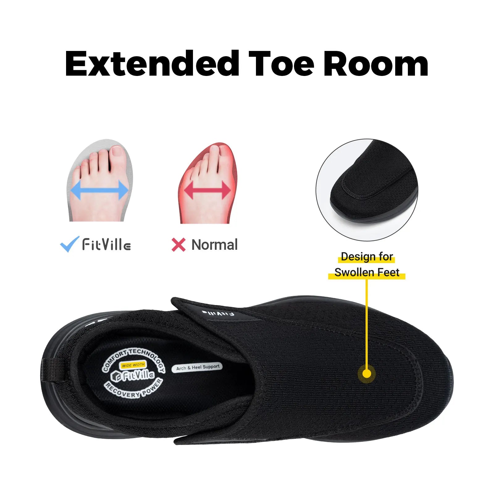 FitComfort™ - Die perfekten Schuhe für Diabetikerinnen mit breiten und geschwollenen Füßen.