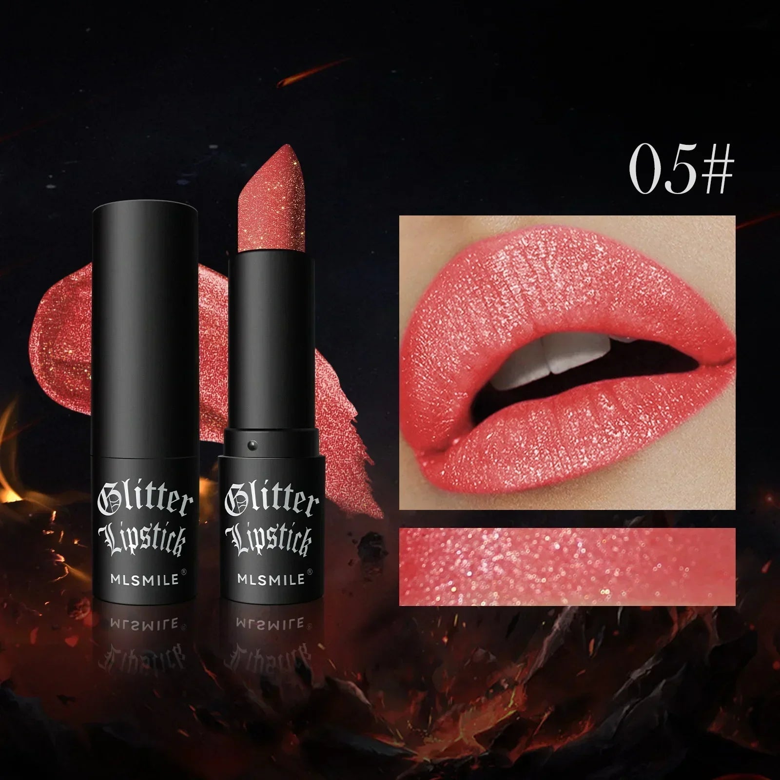 GlamSparkle™ – Diamant-Glitzer-Lippenstift mit langanhaltendem, wasserdichtem Perlglanz