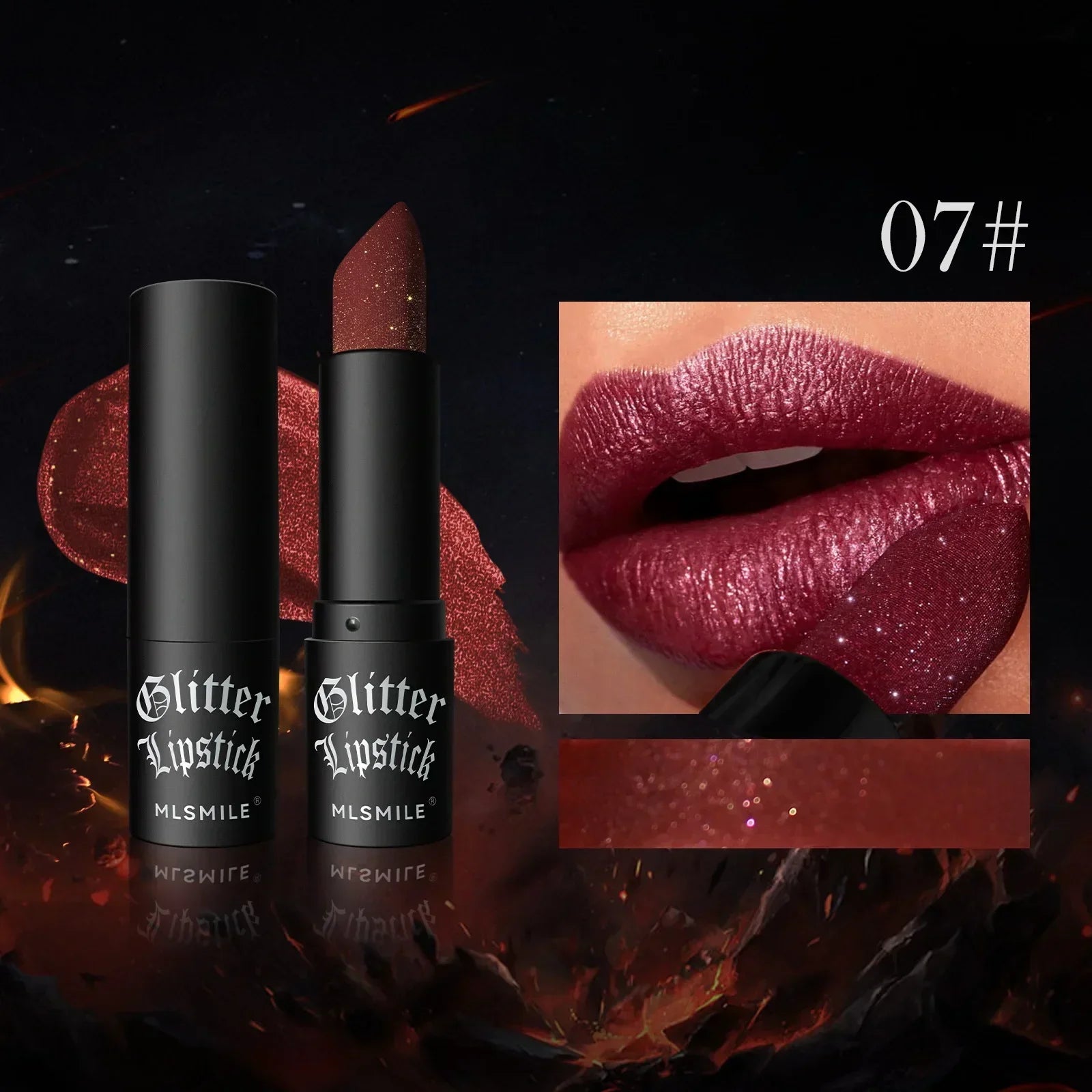 GlamSparkle™ – Diamant-Glitzer-Lippenstift mit langanhaltendem, wasserdichtem Perlglanz