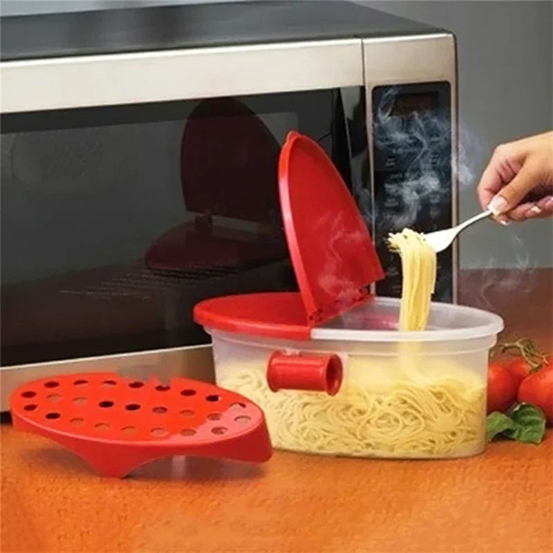 QuickCook™ - Die Mikrowellen-Schüssel für perfekte Pasta in Minuten.