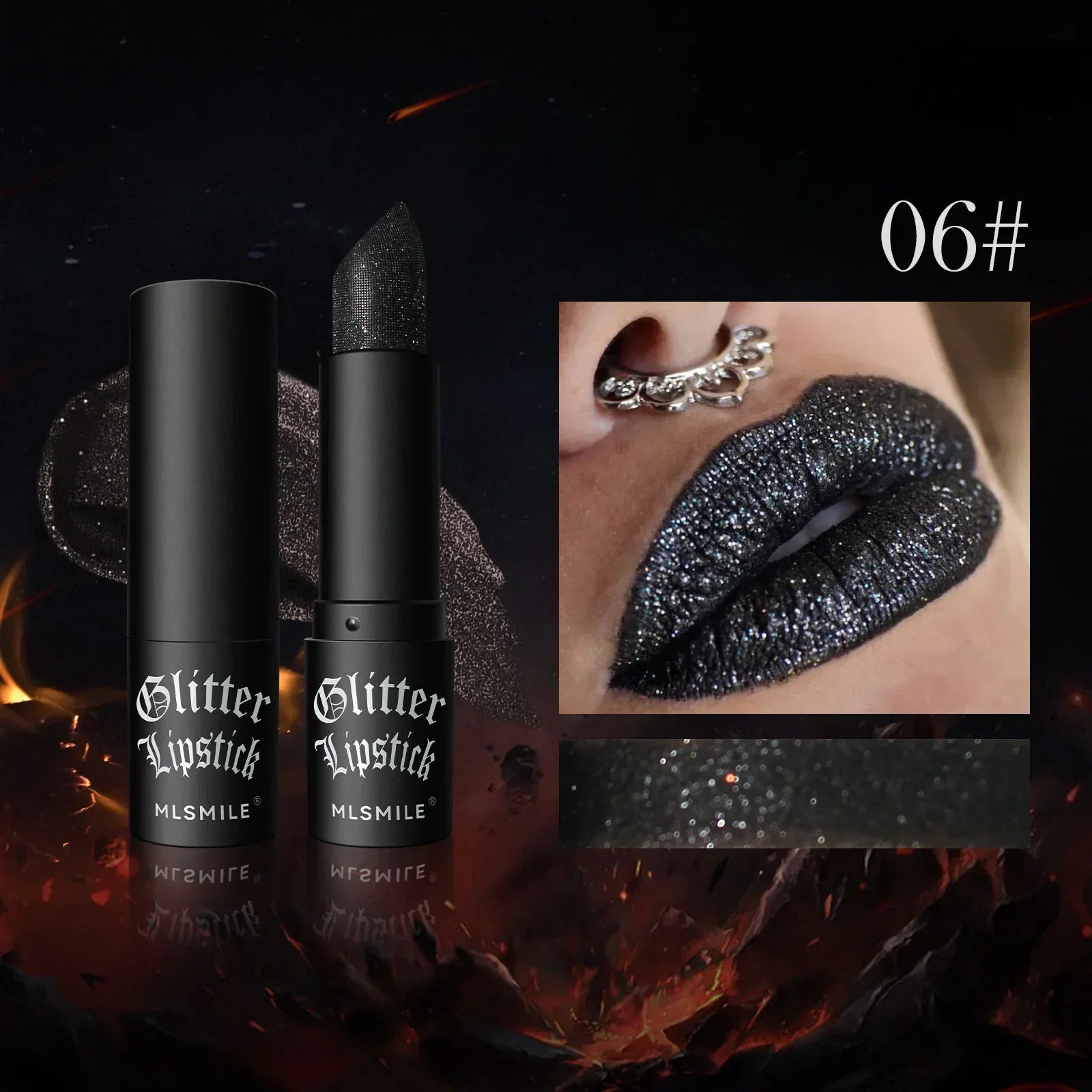 GlamSparkle™ – Diamant-Glitzer-Lippenstift mit langanhaltendem, wasserdichtem Perlglanz