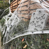 SpiderWebDecor™ - Dehnbare Halloween-Spinnweben mit Kunstspinnen für gruselige Dekorationen.