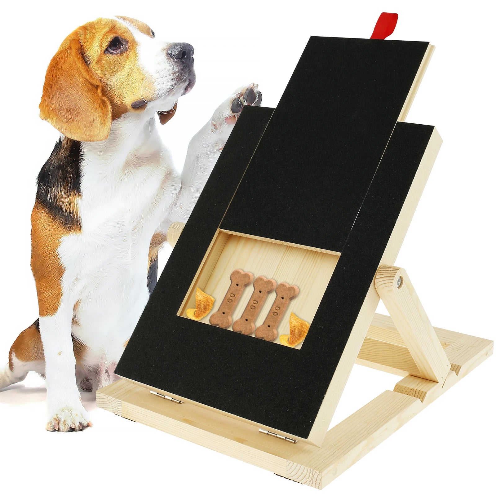 PawPerfect™ – Höhenverstellbares Kratzbrett für Hunde mit Snackbox