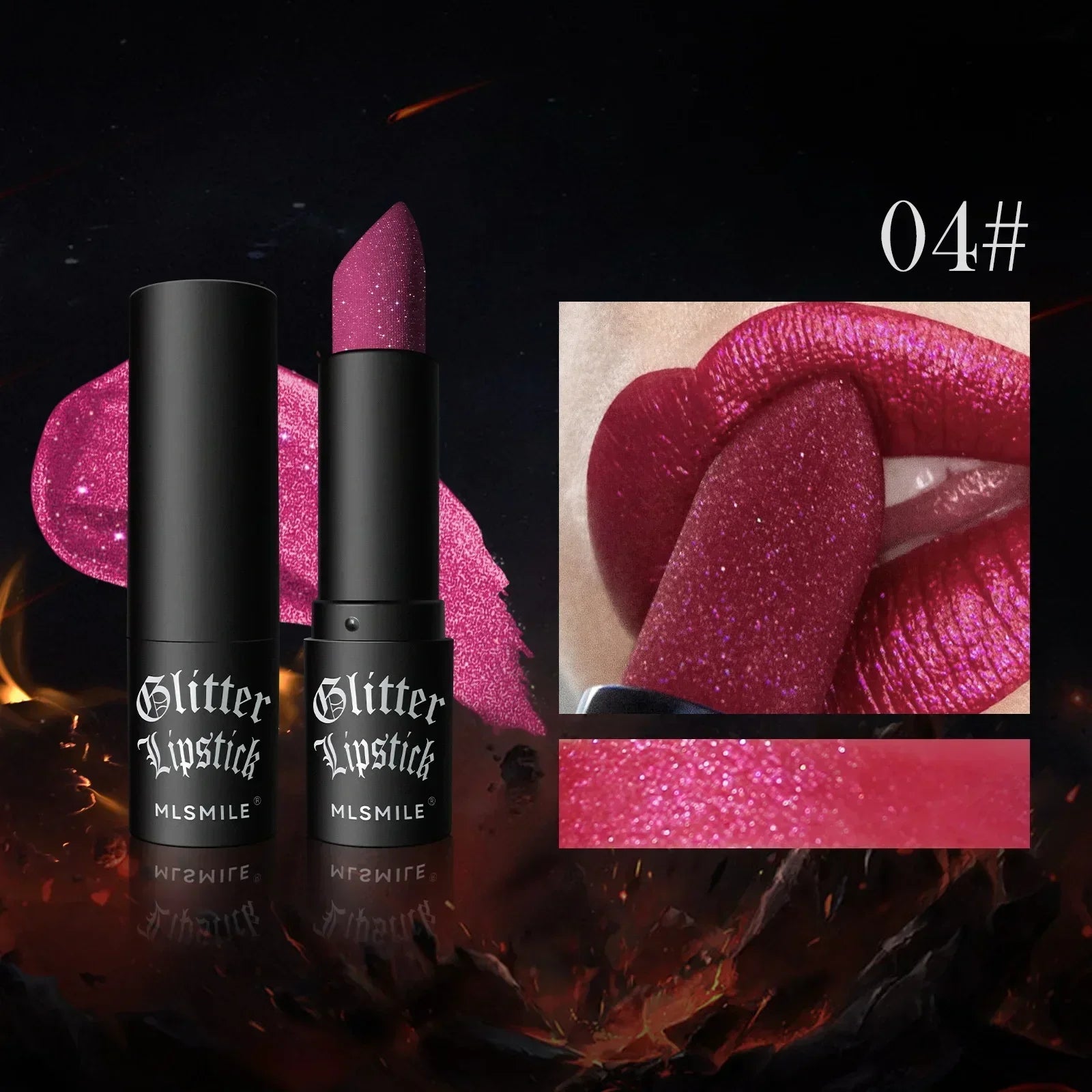 GlamSparkle™ – Diamant-Glitzer-Lippenstift mit langanhaltendem, wasserdichtem Perlglanz
