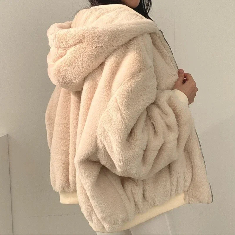 WinterChic™ - Koreanischer Stil Plus-Samt, dick gefütterte Damenjacke mit Lammwolle.