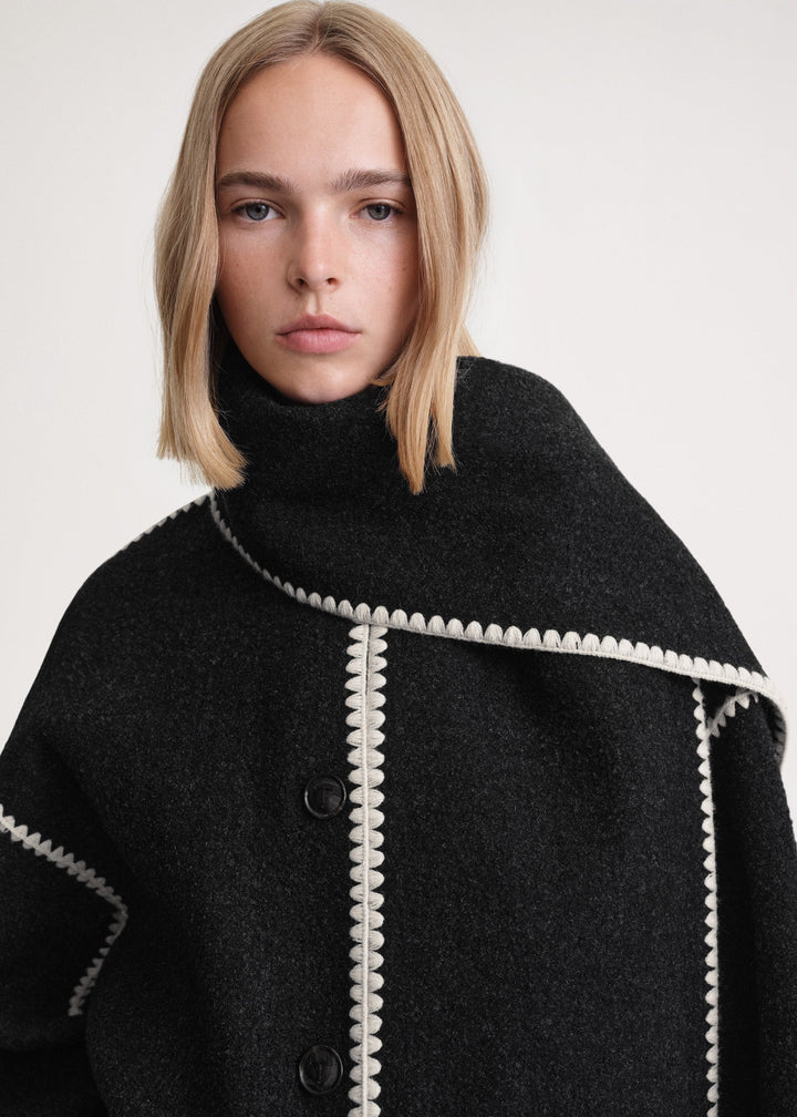 Merino | Luxusjacke mit Halstuch
