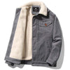 Blake | Trendige Cordjacke Für Herren Mit Kunstfellfutter