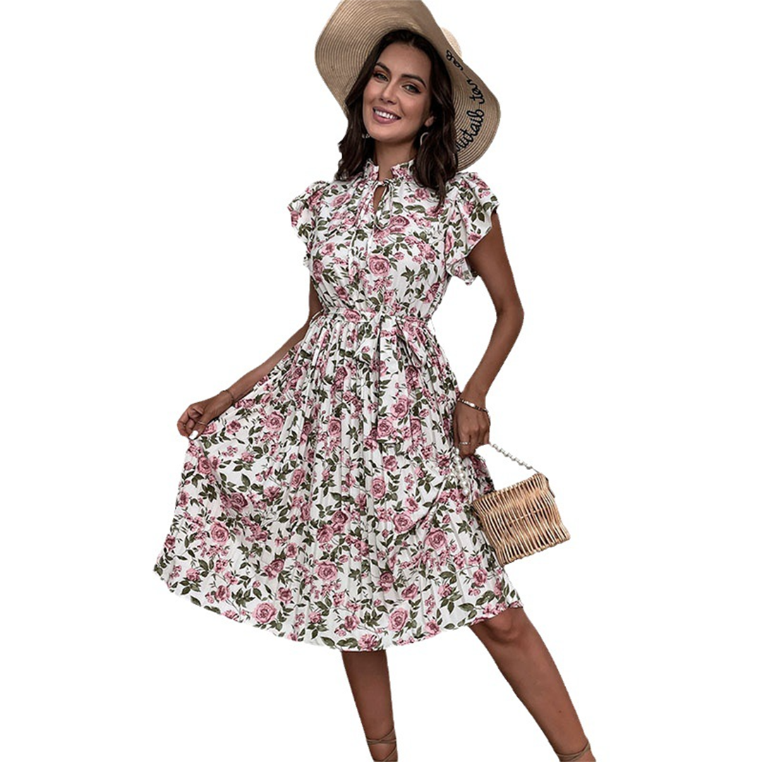 Helles Sommerkleid mit Blumendruck