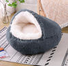CozyPaws™ - Plüsch-Winterhöhle für Haustiere: Warmer, weicher und komfortabler Rückzugsort