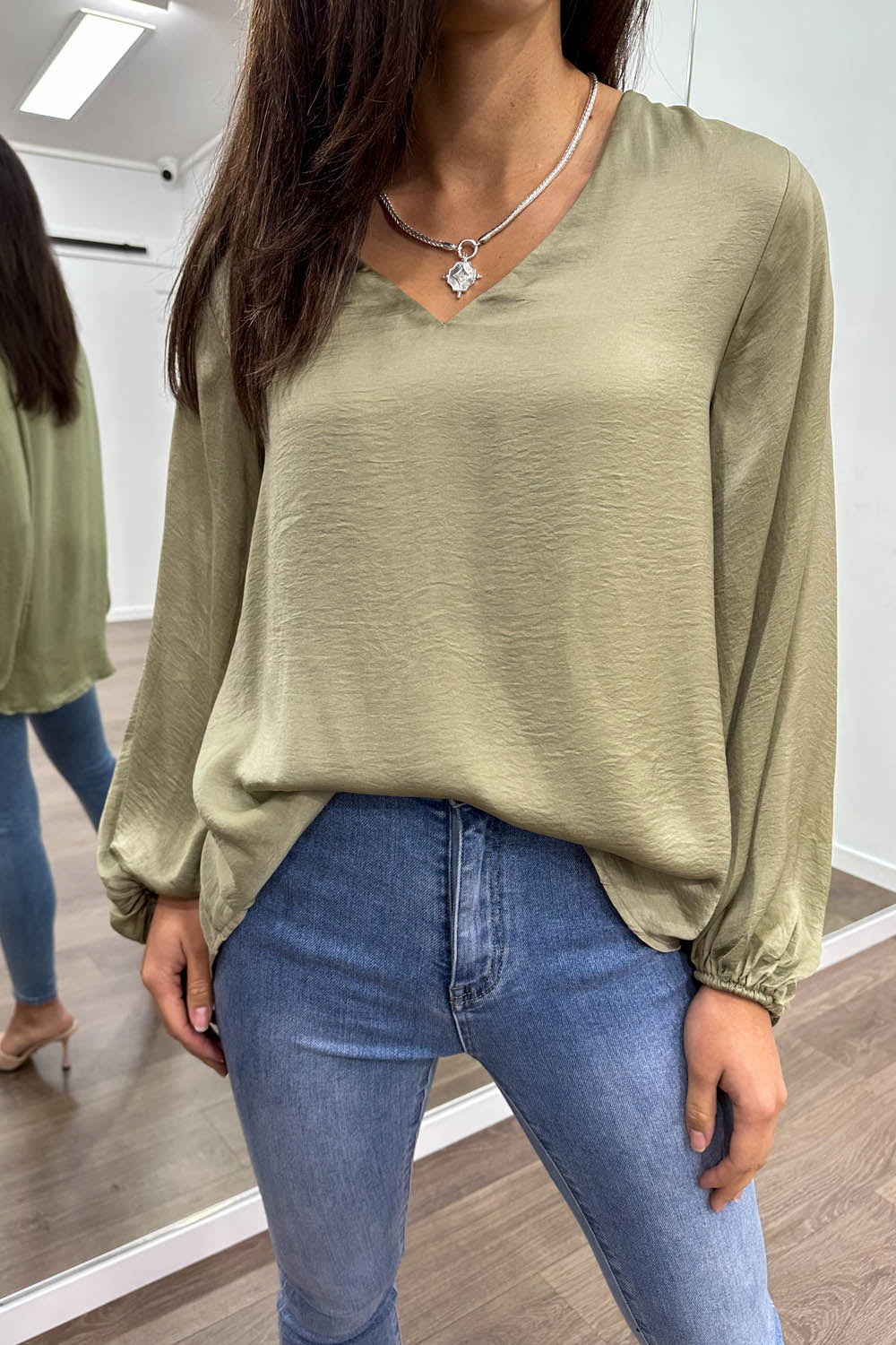 Yvonne | Bluse mit V-Ausschnitt