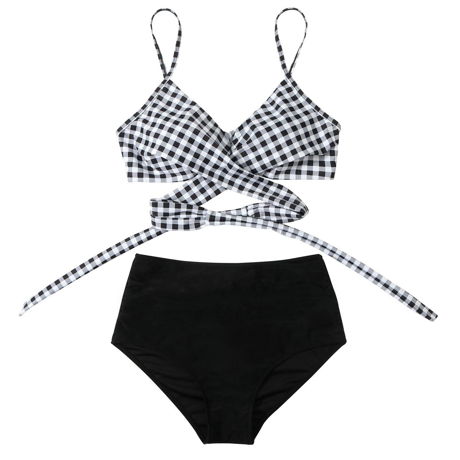 Belle | Hoch taillierter, farbenfroher Damenbikini