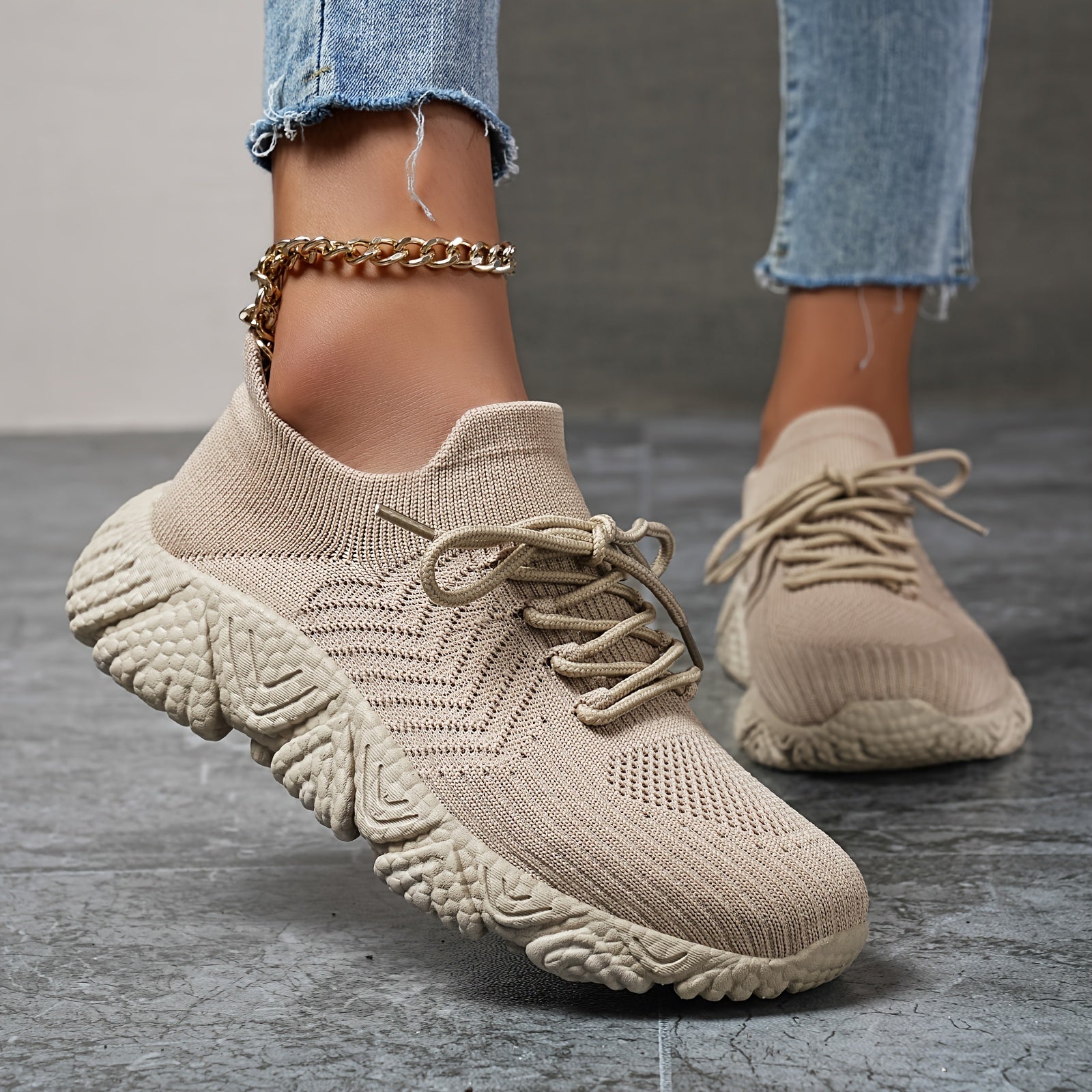 Sophie | Atmungsaktive niedrige Turnschuhe in Uni-Farbe