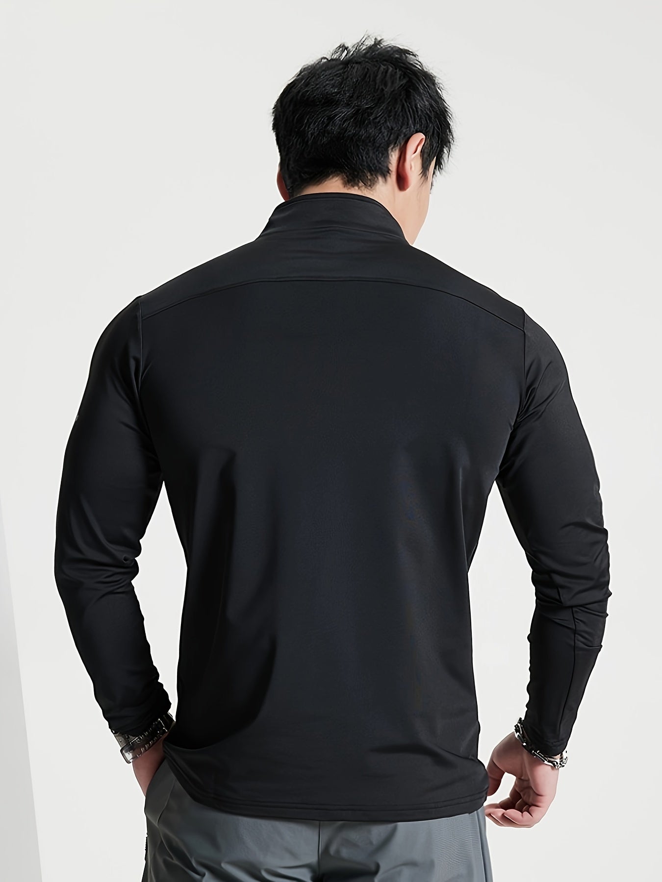 Lars | Slim-fit henley-shirt met halve rits en lange mouwen