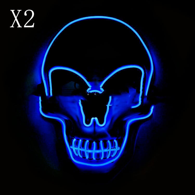 SkullGlow™ – Die ultimative leuchtende LED-Totenkopfmaske für Halloween-Partys!
