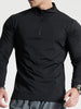 Lars | Slim-fit henley-shirt met halve rits en lange mouwen