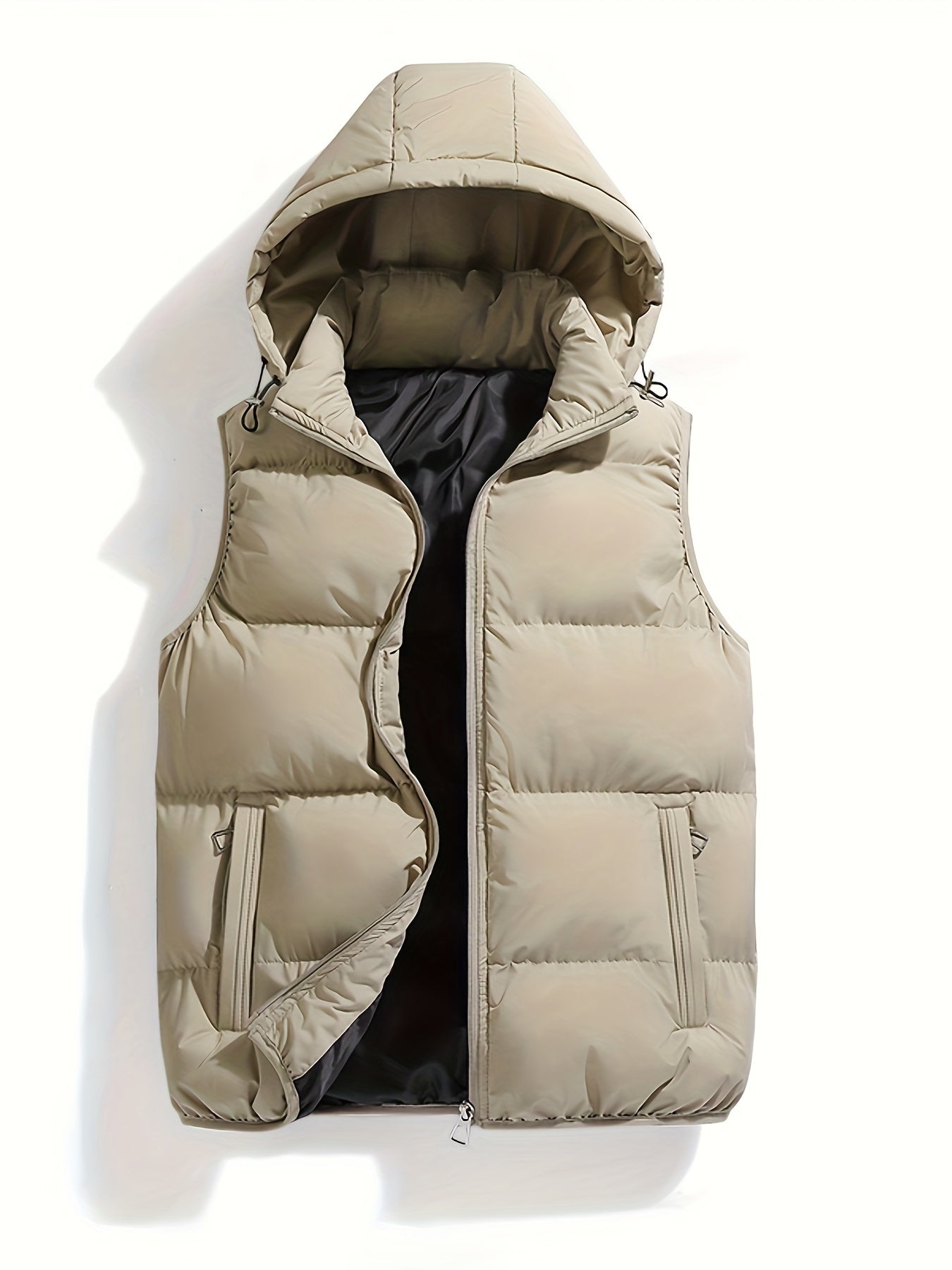 Daan | Warme, gesteppte Herren-Strickjacke mit Stehkragen und Kapuze