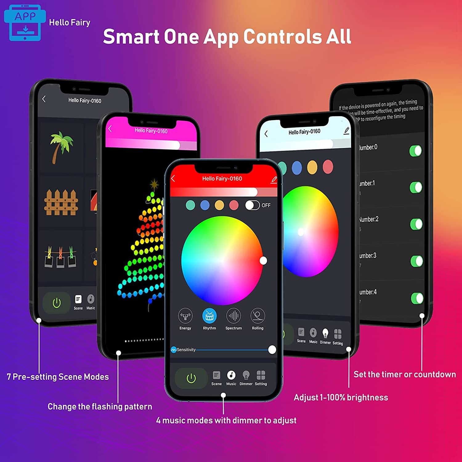 Lightrix™ Bluetooth Kupferdraht-Lichter | smarte Kontrolle, festliche Atmosphäre