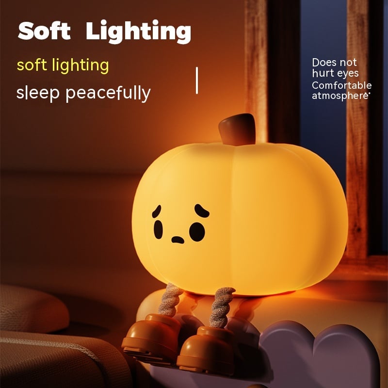 PumpkinLight™ - Silikon Nachtlampe im Kürbis-Design für Halloween und gemütliche Abende.