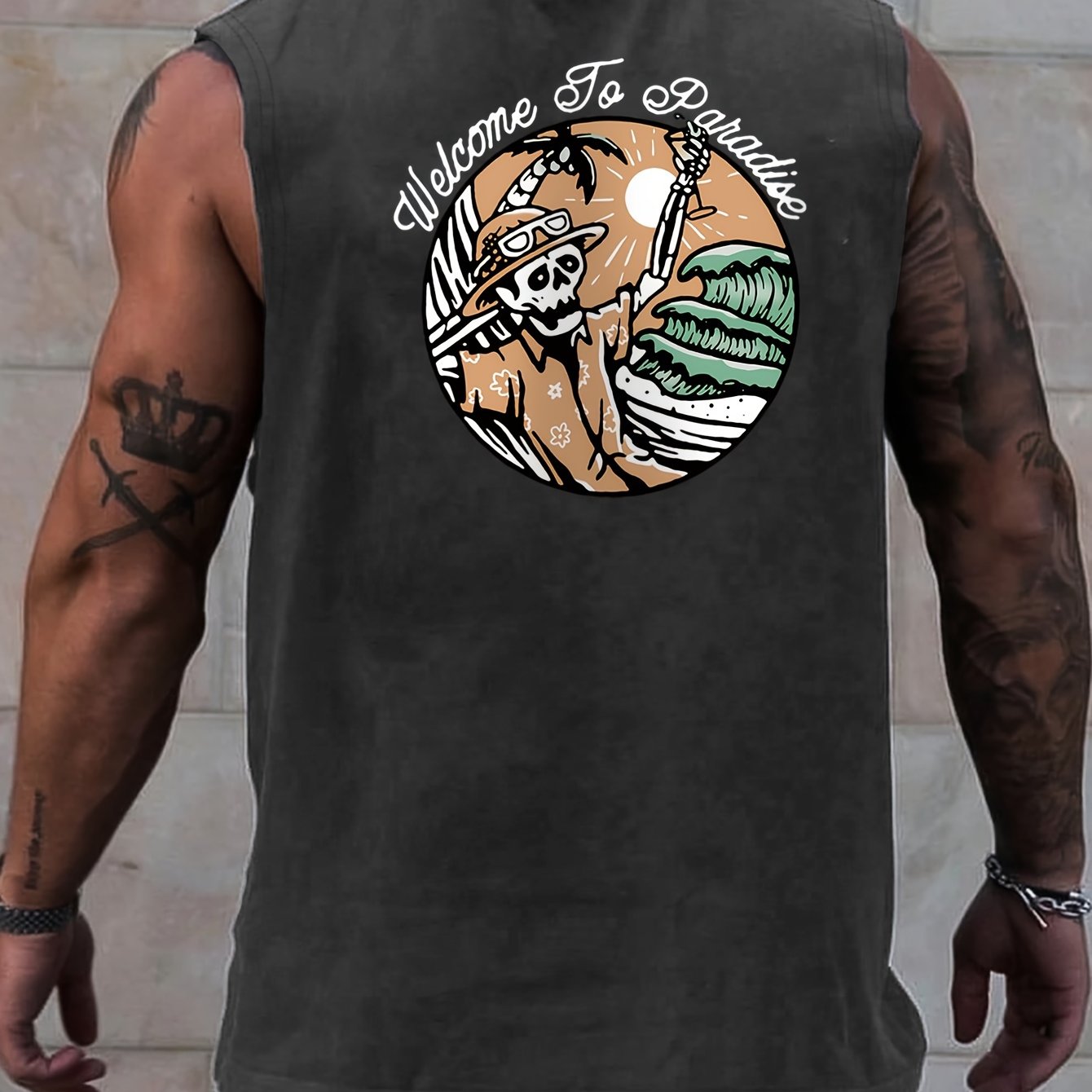 Finn | Dubbelzijdige grafische print heren tanktops